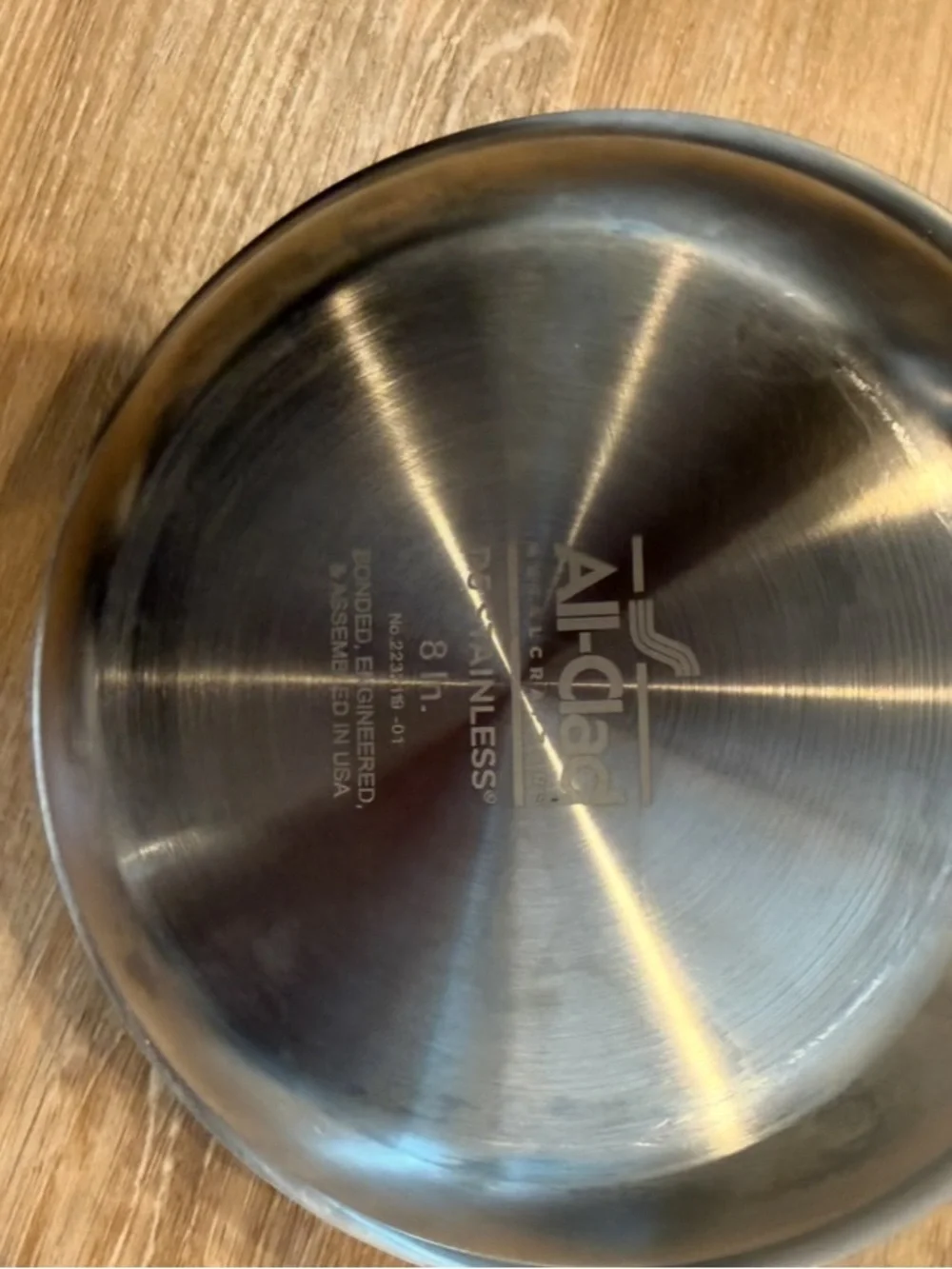 All-Clad D5 5-Ply Stainless Steel 3-Pc Set 3 Qt Sauté Pan Lid 8” 10” Fry Pans
